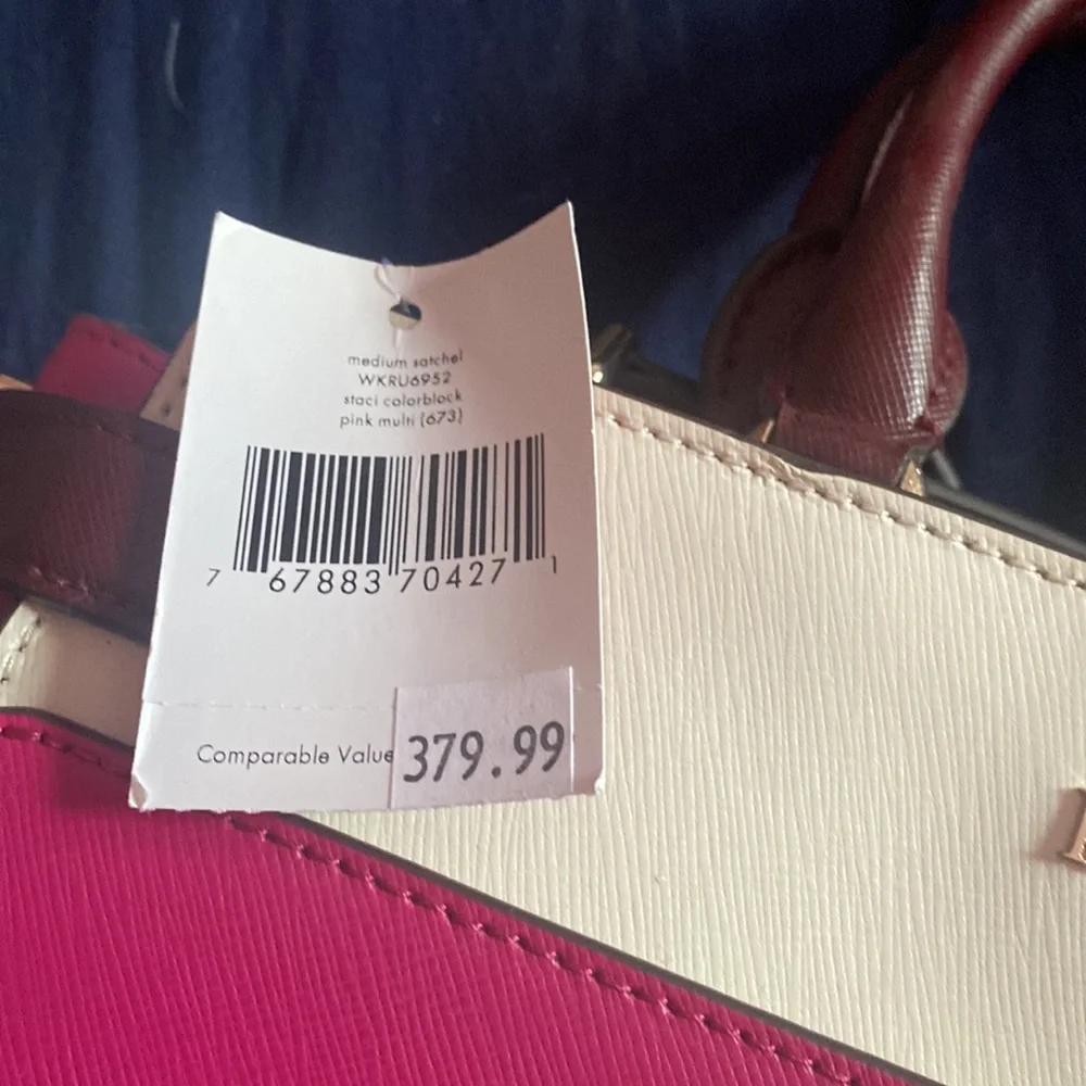 Kate Spade satchel. Multi pink Staci colorblock new with tags. Never used. - Picture 5 of 5
